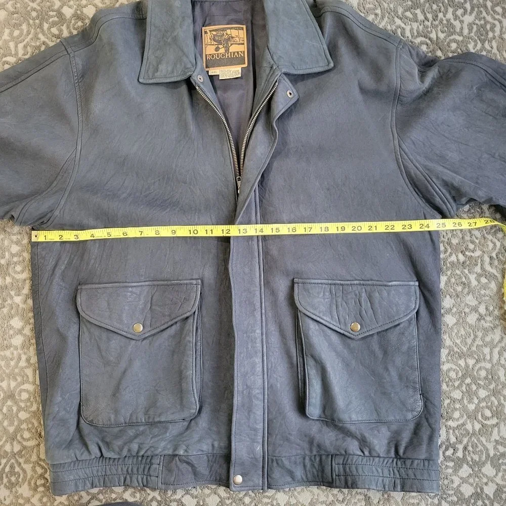Roughian Men's Leather Jacket Size 44